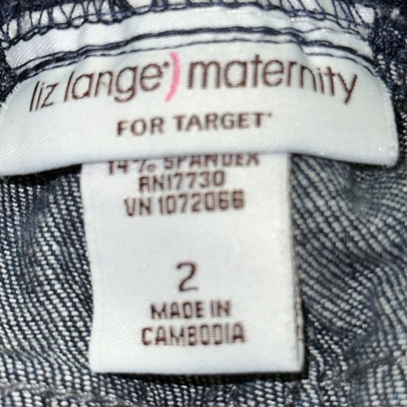 Liz Lange For Target Maternity Cotton Over The Bump Five Pocket Jeans Size 2 - Picture 4 of 7